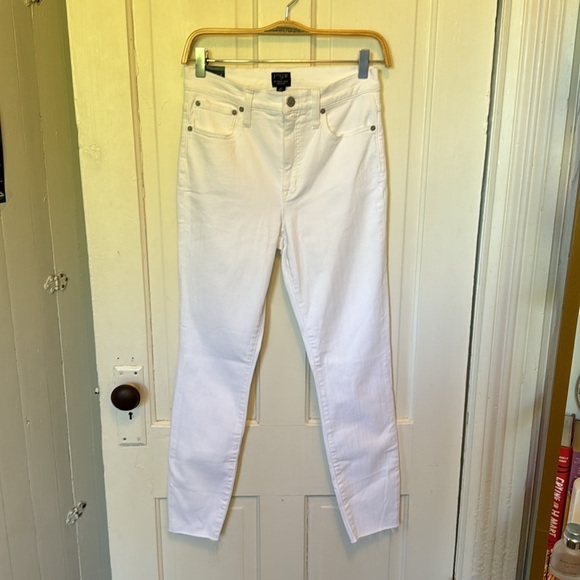 J. Crew Factory 10" High-rise Skinny Jean with Signature Stretch in White Denim - Picture 6 of 11